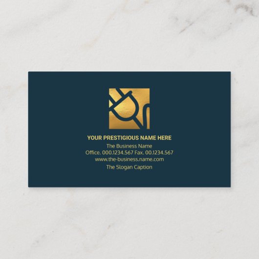 Gold Line Wave Layers Gold Power Plug-elektricien Visitekaartje (Achterkant)