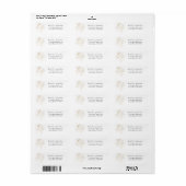 Gold Lined Floral Return Address Label (Full Sheet)