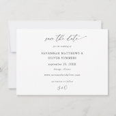 Gold Lined Floral Save the Date (Achterkant)