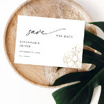 Gold Lined Floral Save the Date<br><div class="desc">Eenvoudig en chique dit Save the Date met Gold Lined hand getrokken bloemen is prachtig. U hoeft zich geen zorgen te maken over het aanpassen van kleuren, deze save the date gaat met zowat elk thema of kleurenpalet. Herfst Bruiloft, Zomer, lente, of winter seizoenen ook. Aangepaste kwaliteit zonder de aangepaste...</div>