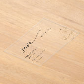 Gold Lined Floral Save the Date Acryl Uitnodigingen (Laagn)