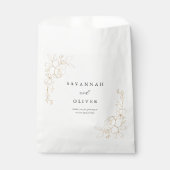 Gold Lined Floral Wedding Bedankzakje (Voorkant)