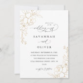 Gold Lined Floral White & Black Wedding (Voorkant)