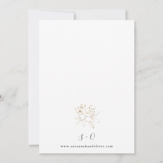 Gold Lined Floral White & Black Wedding (Achterkant)