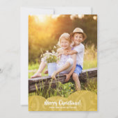 Gold Linen Filigree Kaart voor kerstfeestdagen (Voorkant)