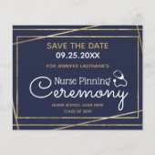Gold Lines Nurse Pinning Ceremony Save the Date (Voorkant)