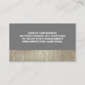 Gold Lines Pattern | Grijs Visitekaartje (Achterkant)