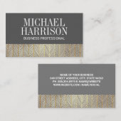 Gold Lines Pattern | Grijs Visitekaartje (Voorkant / Achterkant)