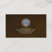 Gold Lines Placard Exquise Brown Grunge CEO Visitekaartje (Achterkant)