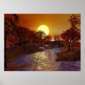 Gold Linger - Autumn Scene Poster (Voorkant)