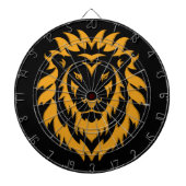 Gold Lion Big Graphic op zwart Dartbord (Voorkant)