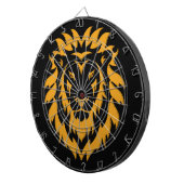 Gold Lion Big Graphic op zwart Dartbord (Voorkant Rechts)