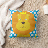 Gold Lion Blue en White Polka Dot Sierkussen (Deken)