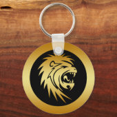 GOLD LION HEAD SLEUTELHANGER (Voorkant)