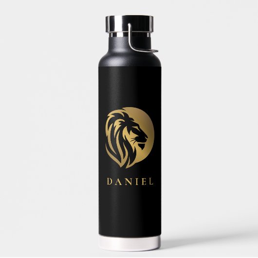 Gold Lion-Logo met enige naam Waterfles (Links)