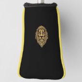 GOLD LION ON BLACK ACHTERGROND GOLFHEADCOVER (Draai 90)