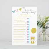 Gold Lion raad wie mama/papa Baby shower speelde (Staand voorkant)