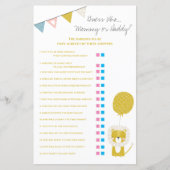 Gold Lion raad wie mama/papa Baby shower speelde (Voorkant)