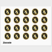 GOLD LION RONDE STICKER (Vel)