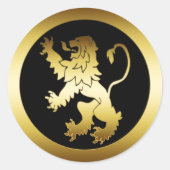 GOLD LION RONDE STICKER (Voorkant)