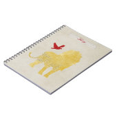 Gold Lion Silhouette persoonlijke laptop Notitieboek (Linkerzijde)