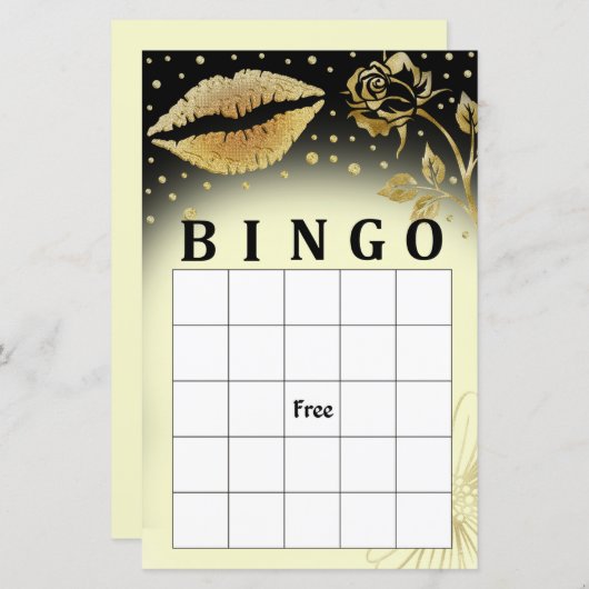 Gold Lips bingo (Voorkant / Achterkant)
