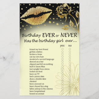 Gold Lips Birthday altijd of nooit game