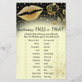 Gold Lips Birthday dit of dat spel (Voorkant)