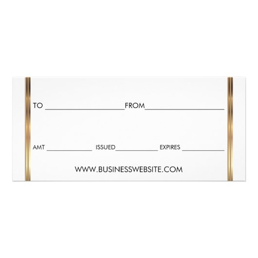 Gold Lips - Cadeaubon Reclamekaart (Achterkant)