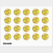 Gold Lips Confetti Glitter Classic Mode Beauty Ronde Sticker (Vel)