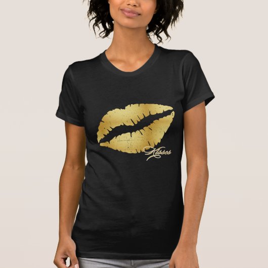 Gold Lips "Kisses" T-shirt (Voorkant)