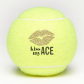 Gold Lips Kus My Ace Personated Tennisballen (Voorkant)