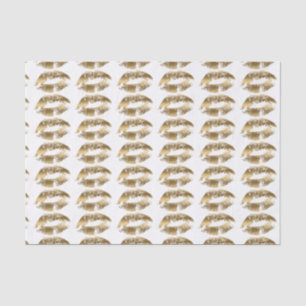 Gold Lips Patroon Tissuepapier