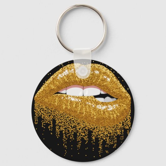 Gold Lips Sleutelhanger (Voorkant)