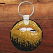 Gold Lips Sleutelhanger (Voorkant)