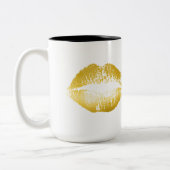 Gold Lips Tweekleurige Koffiemok (Links)