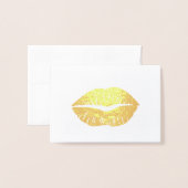 Gold Lipstick Hartelijk dank Folie Kaarten (Voorkant met envelop)