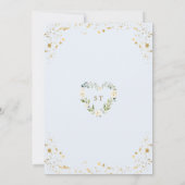 Gold Little Bundle of Joy White Floral Baby shower Kaart (Achterkant)