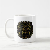 Gold Little but Fierce William Shakespeare Floral Koffiemok (Links)