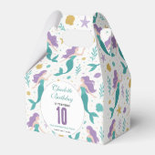 Gold Little Mermaid 10th Birthday | Under the Sea Bedankdoosjes (Achterkant)