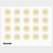 Gold Little Prince Baby shower Sticker (Vel)