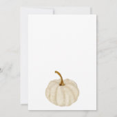 Gold Little pumpkin herfst script baby shower Kaart (Achterkant)