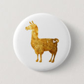 Gold Llama-Button Ronde Button 5,7 Cm (Voorkant)