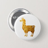 Gold Llama-Button Ronde Button 5,7 Cm (Voorkant /achterkant)