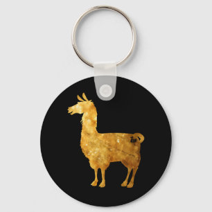 Gold Llama-Sleutelhanger Sleutelhanger