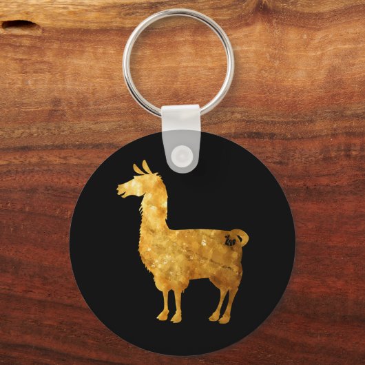 Gold Llama-Sleutelhanger Sleutelhanger (Voorkant)