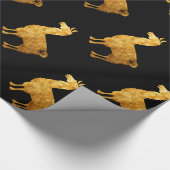 Gold Llama Wrapping Paper Cadeaupapier (Hoek)