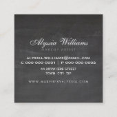 GOLD LOGO classy elegante glitter sprankelend zwar Vierkante Visitekaartje (Achterkant)