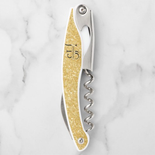 Gold Logo Corkschroef Kurkentrekker (Achterkant)