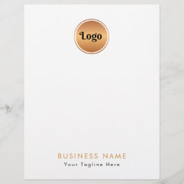 Gold Logo & Custom Text Business Company Branded Briefhoofd